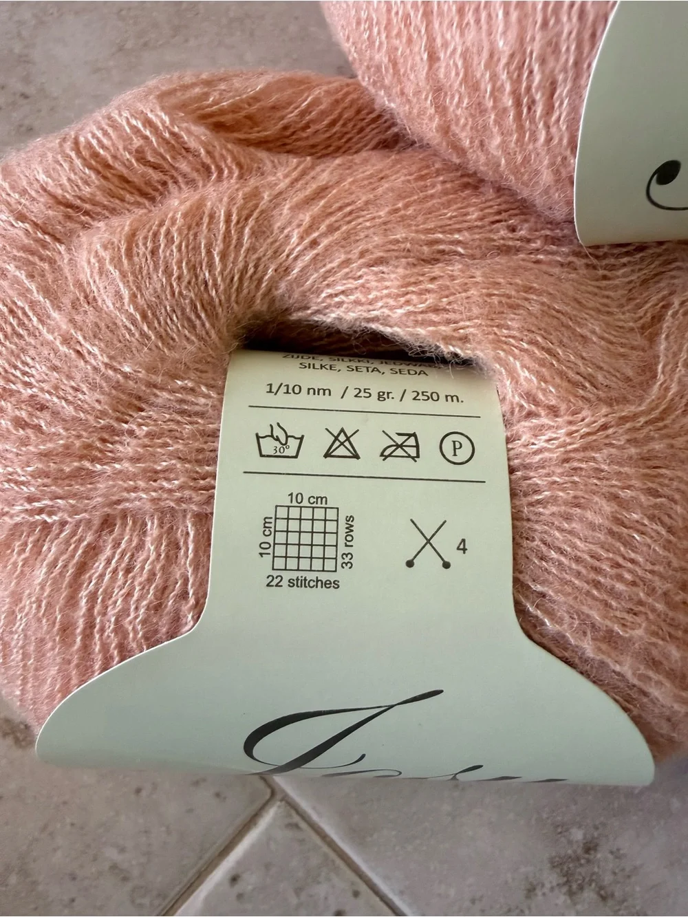 Josy by Bremont Soft Peach Alpaca/Silk Blend Yarn - 3-Pack Coral